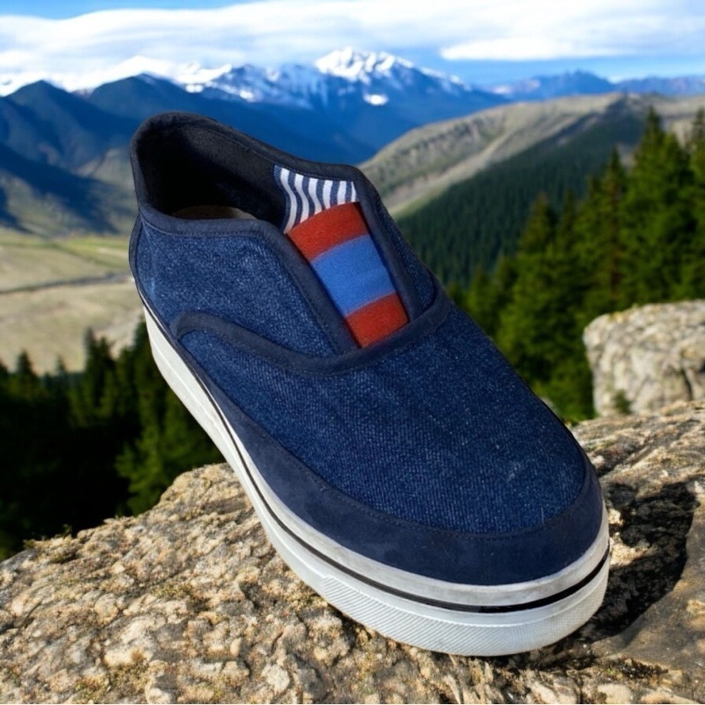 Clearance! Stella McCartney Platform Slip On Sneakers‎ Canvas Suede 41 EU/11 US